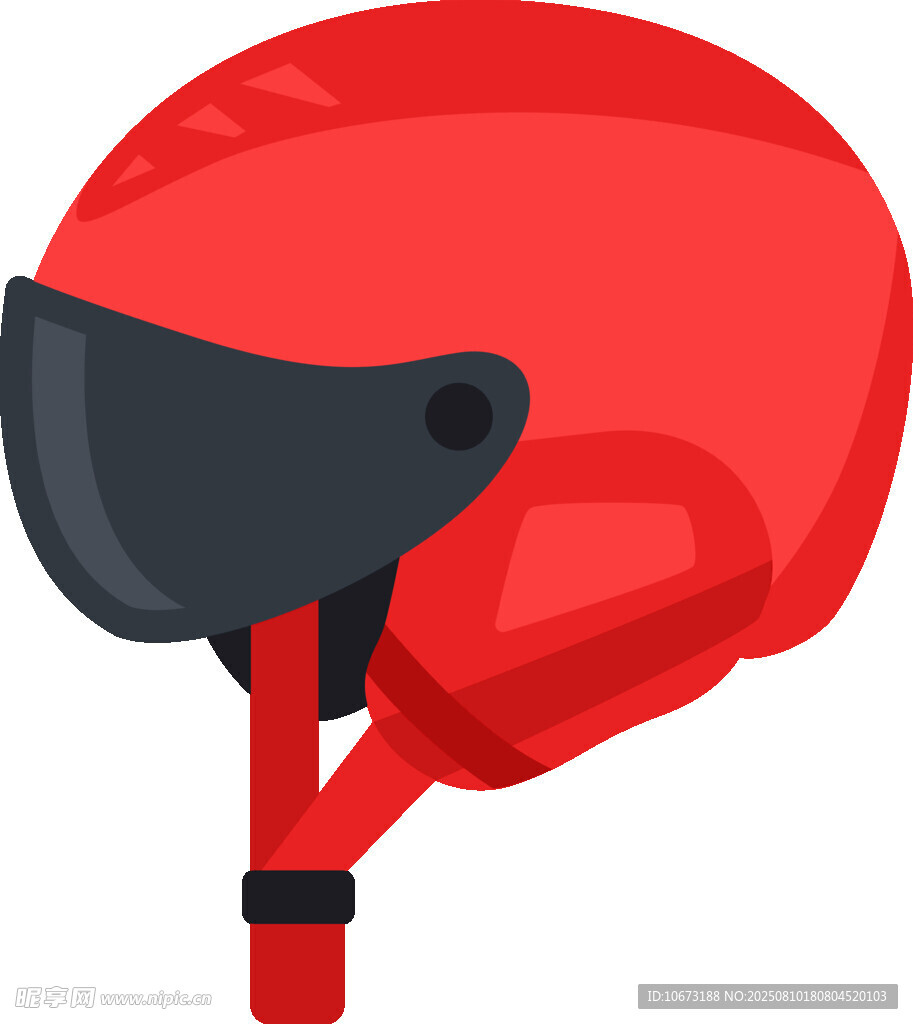 红色摩托车头盔设计图