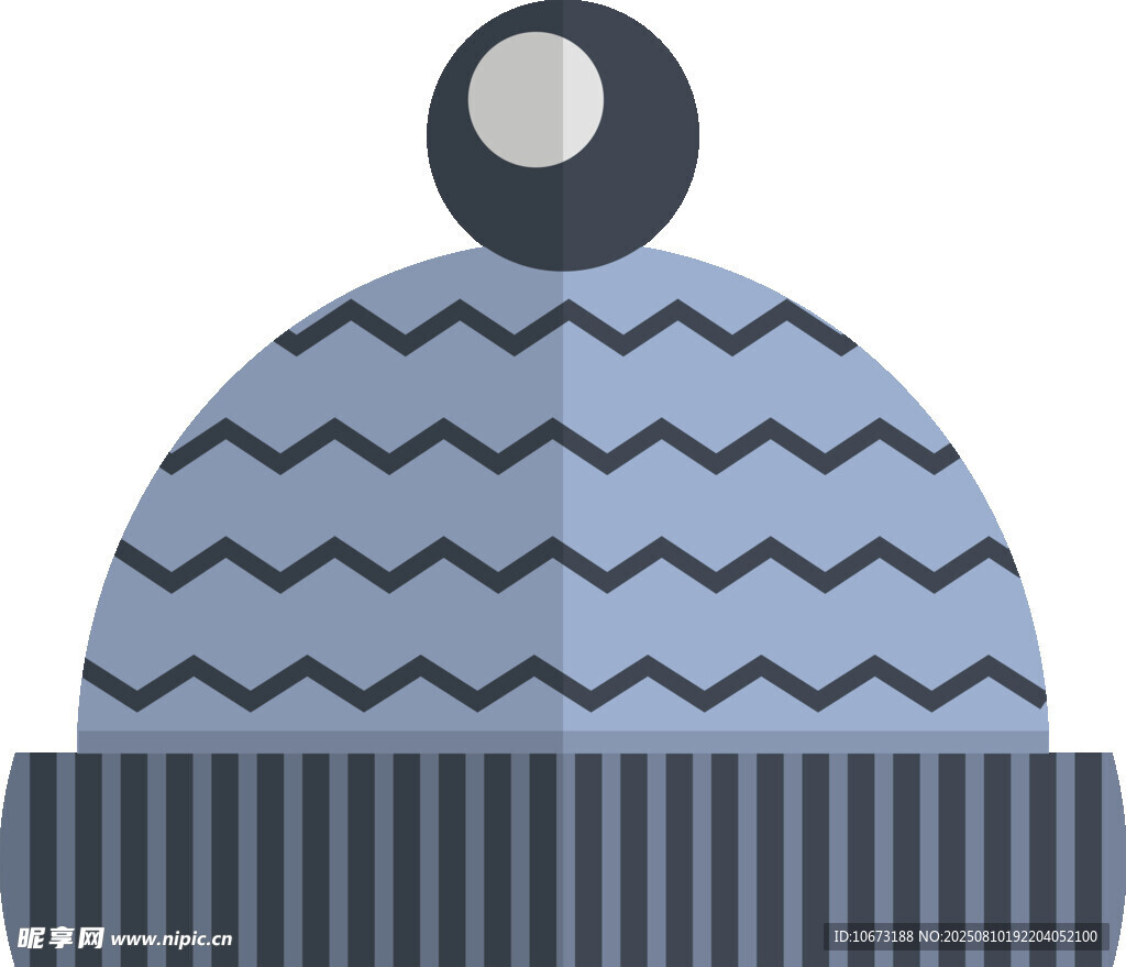 条纹图案针织帽