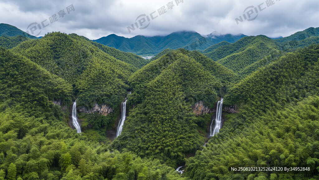 竹海与几个大瀑布