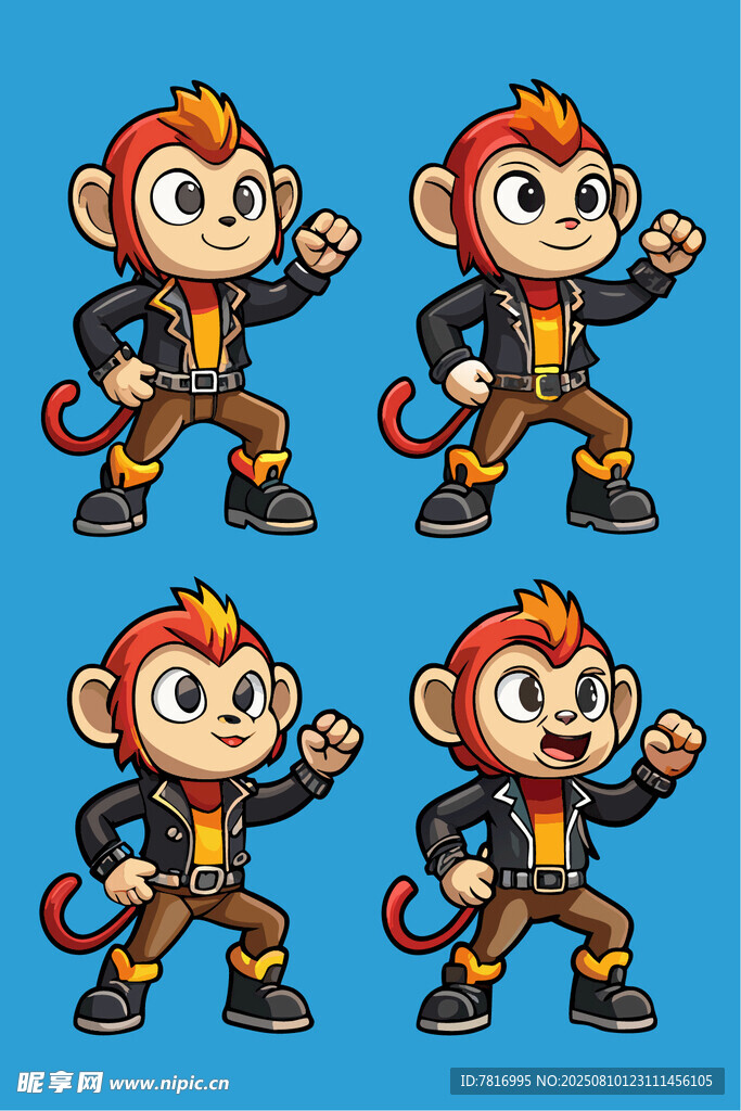 卡通小猴角色设计