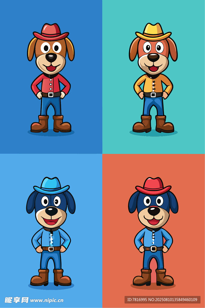 卡通人物多样造型展示