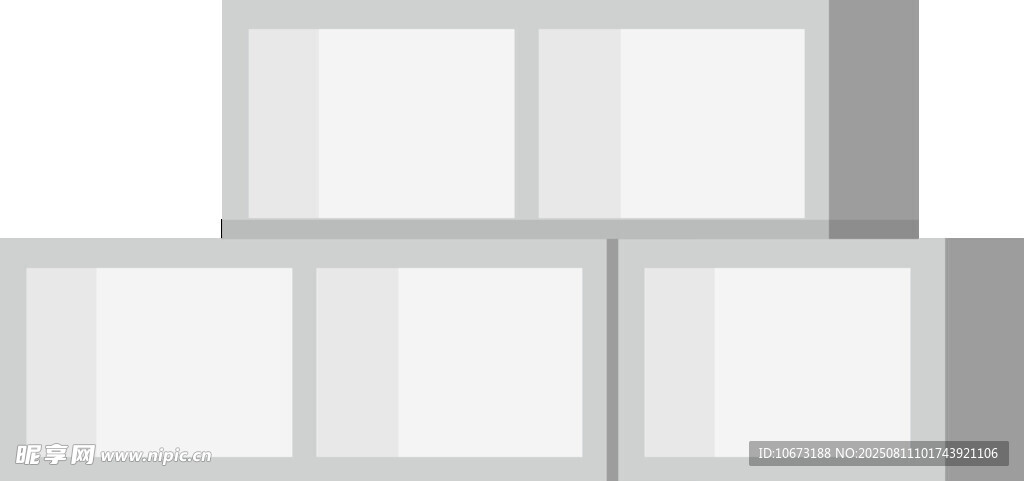 灰白几何方块组合图案