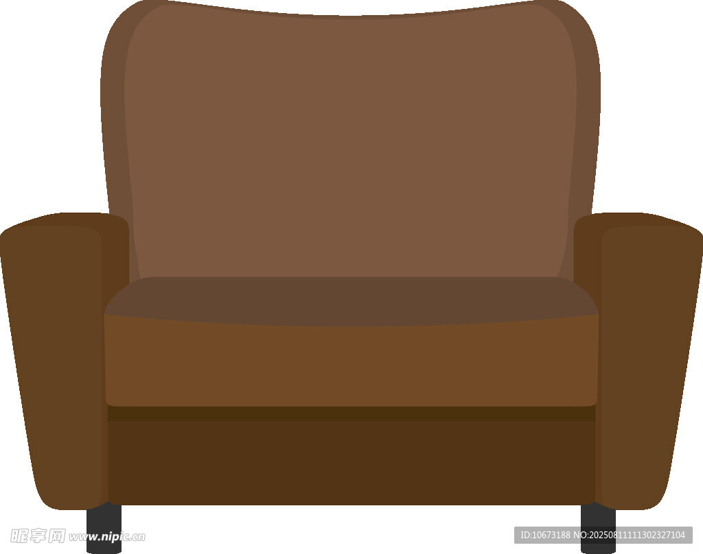 棕色双人沙发