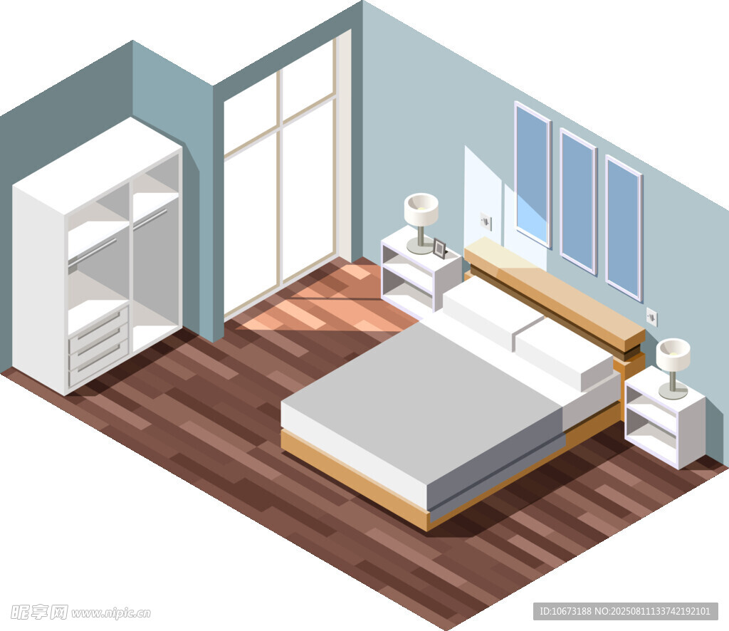 简约卧室室内设计效果图