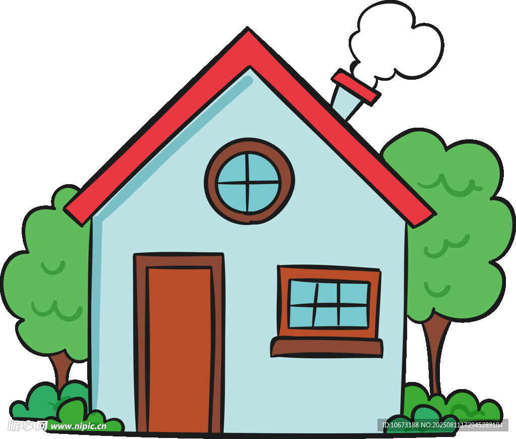 可爱卡通小房子