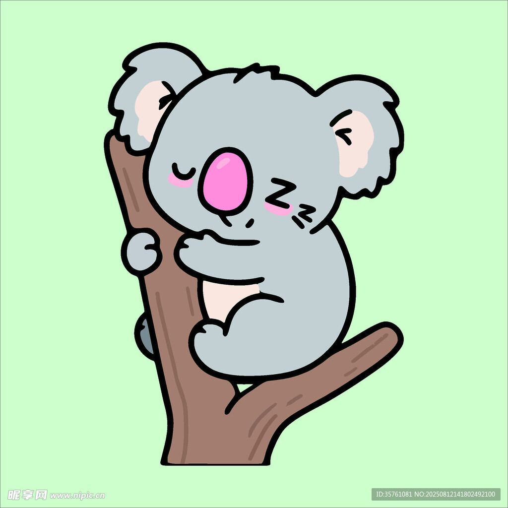 考拉创意抽象儿童手绘插画