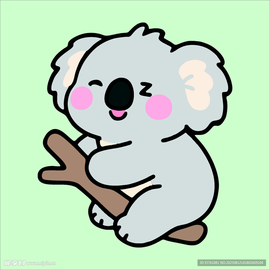 考拉创意抽象儿童手绘插画