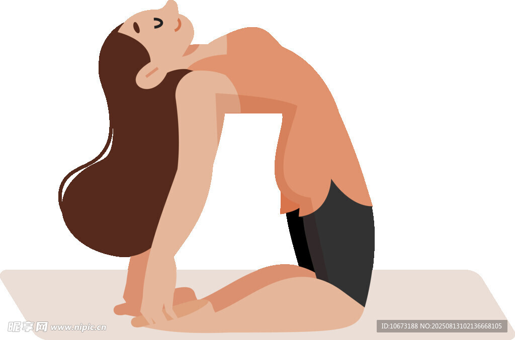 女子做瑜伽后弯姿势