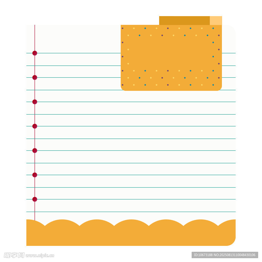 条纹笔记本配装饰元素
