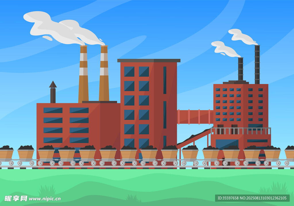 工业工厂插图