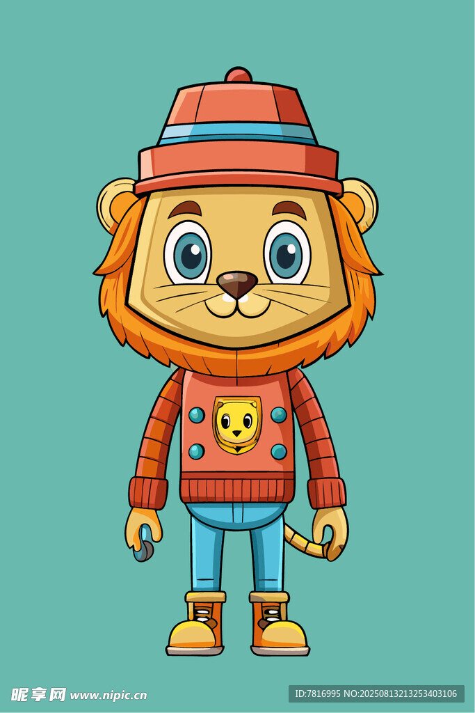 可爱卡通小狮子形象