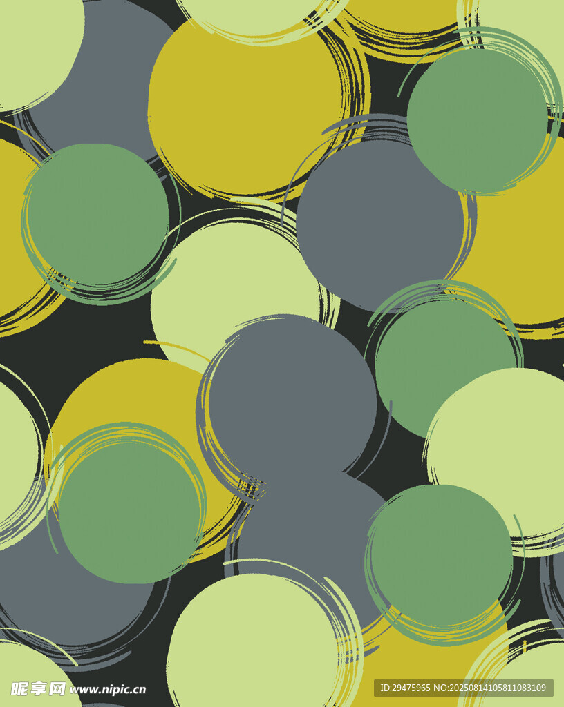 圈圈  数码印花