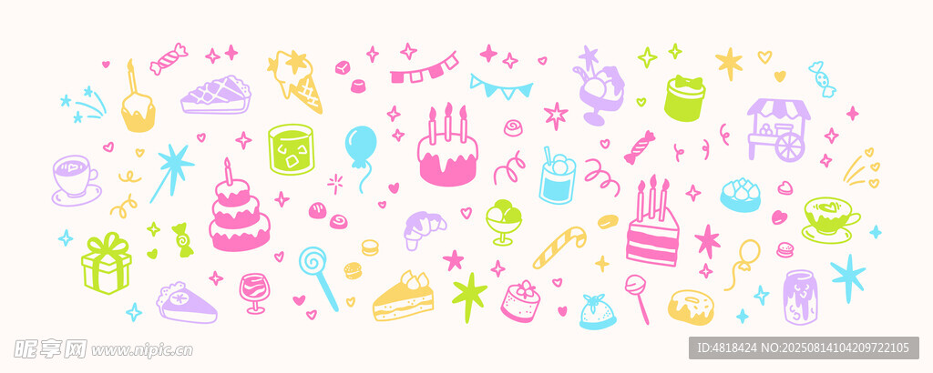 生日派对底纹