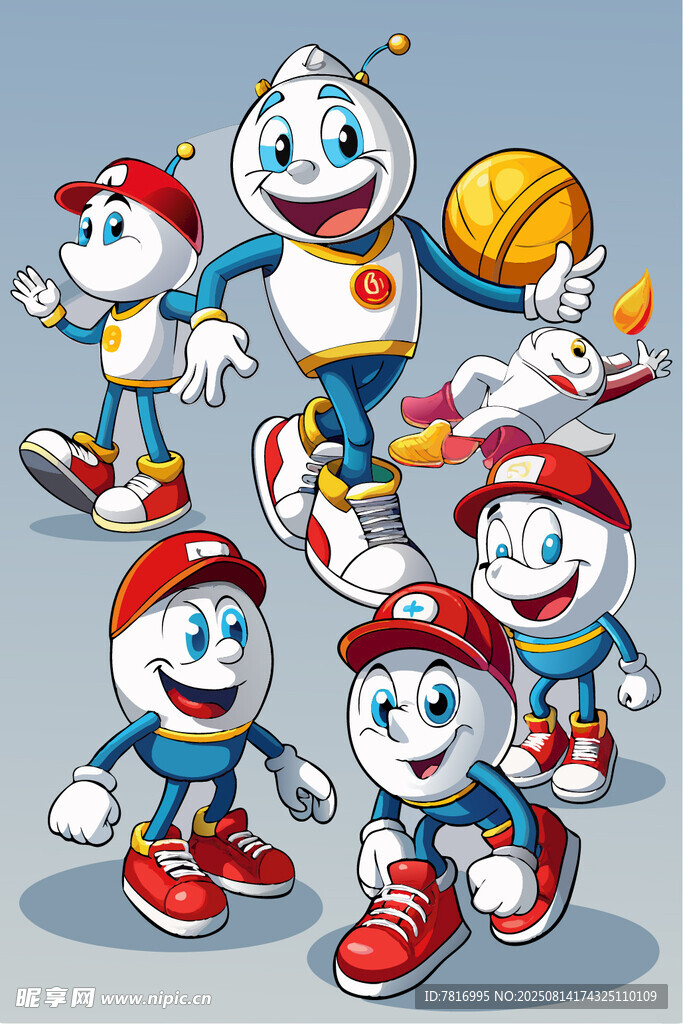 可爱机器人团队形象展示