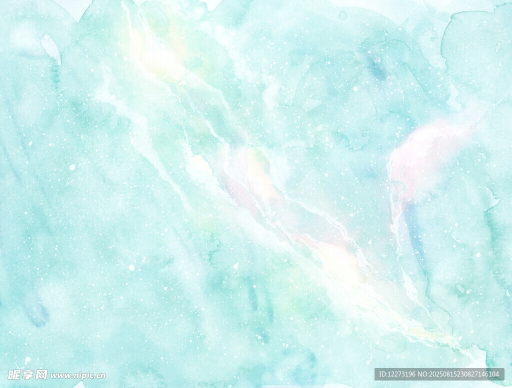 淡蓝梦幻水彩纹理背景