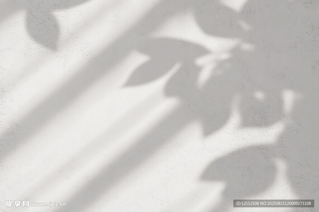 树叶光影投影墙面美景