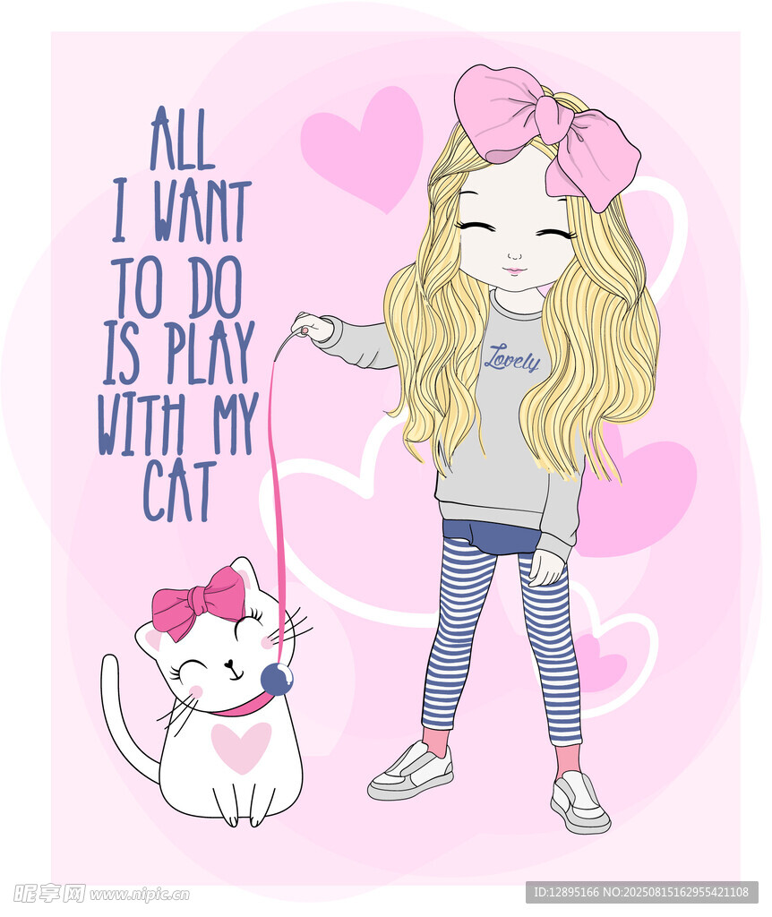 女孩与猫咪的温馨时光