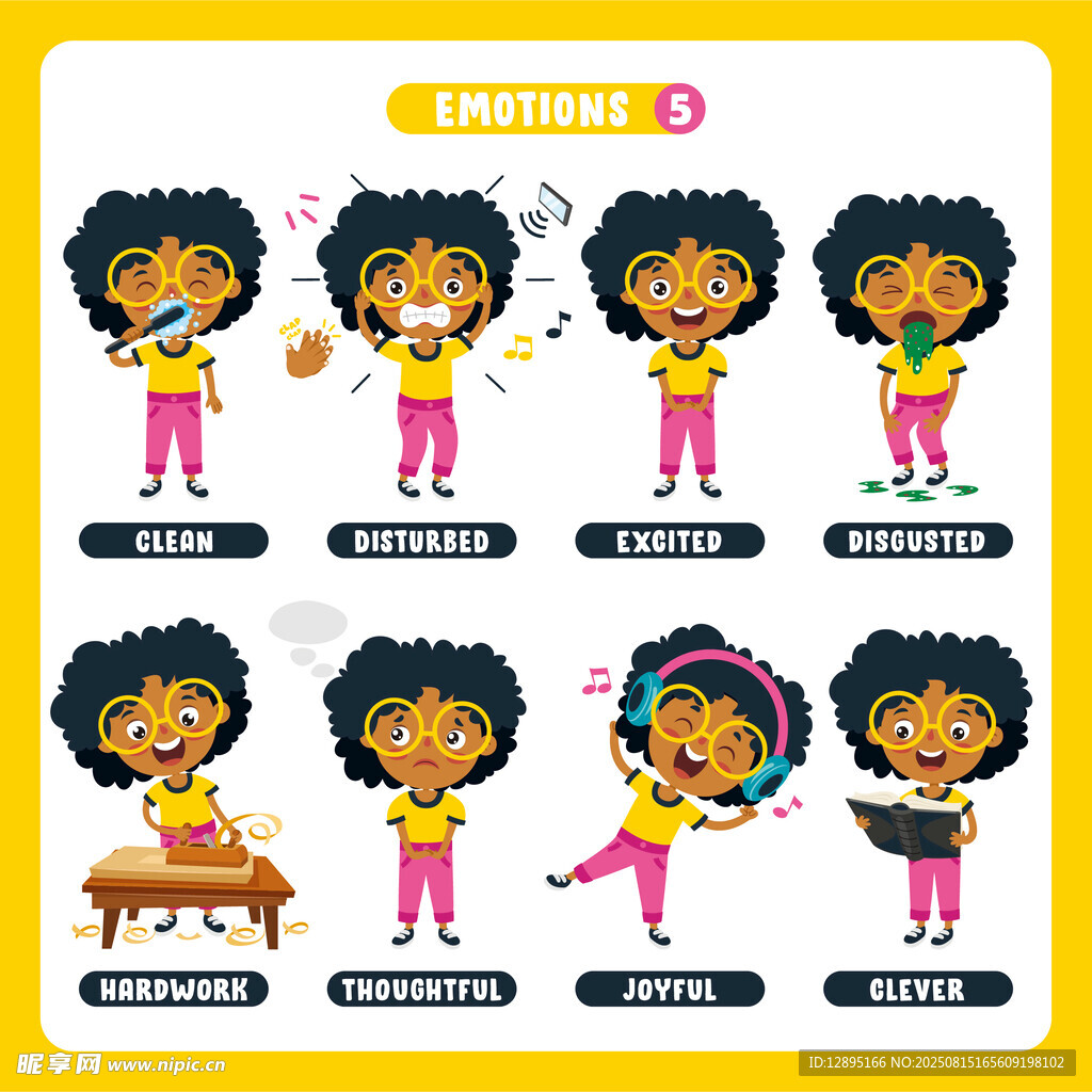 女孩多样动作与姿态展示