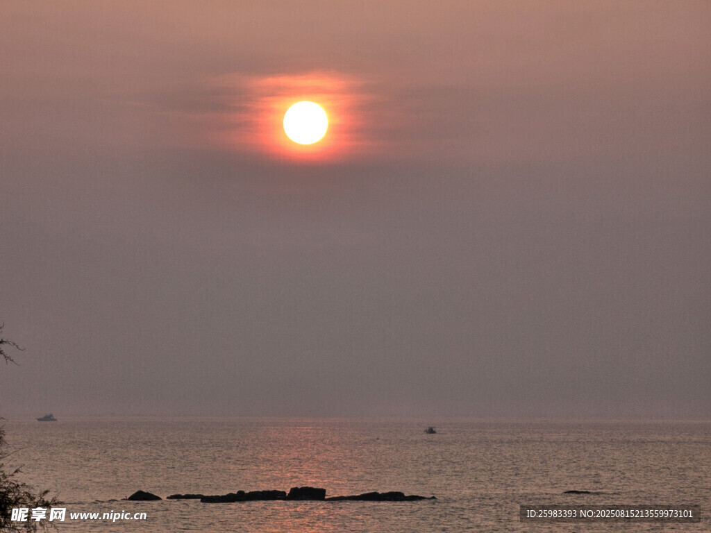 海边落日