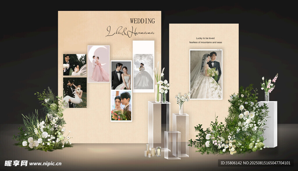 婚礼迎宾区布置展示