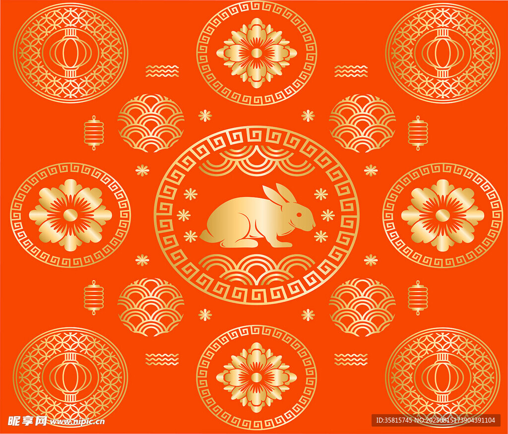 中秋古典花纹背景