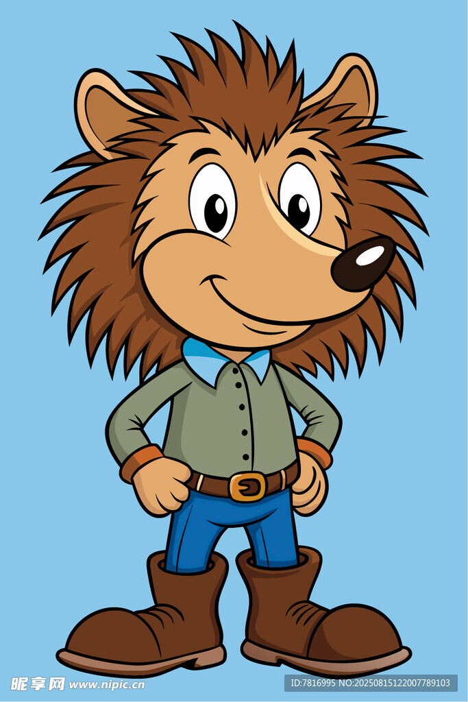 可爱刺猬卡通形象