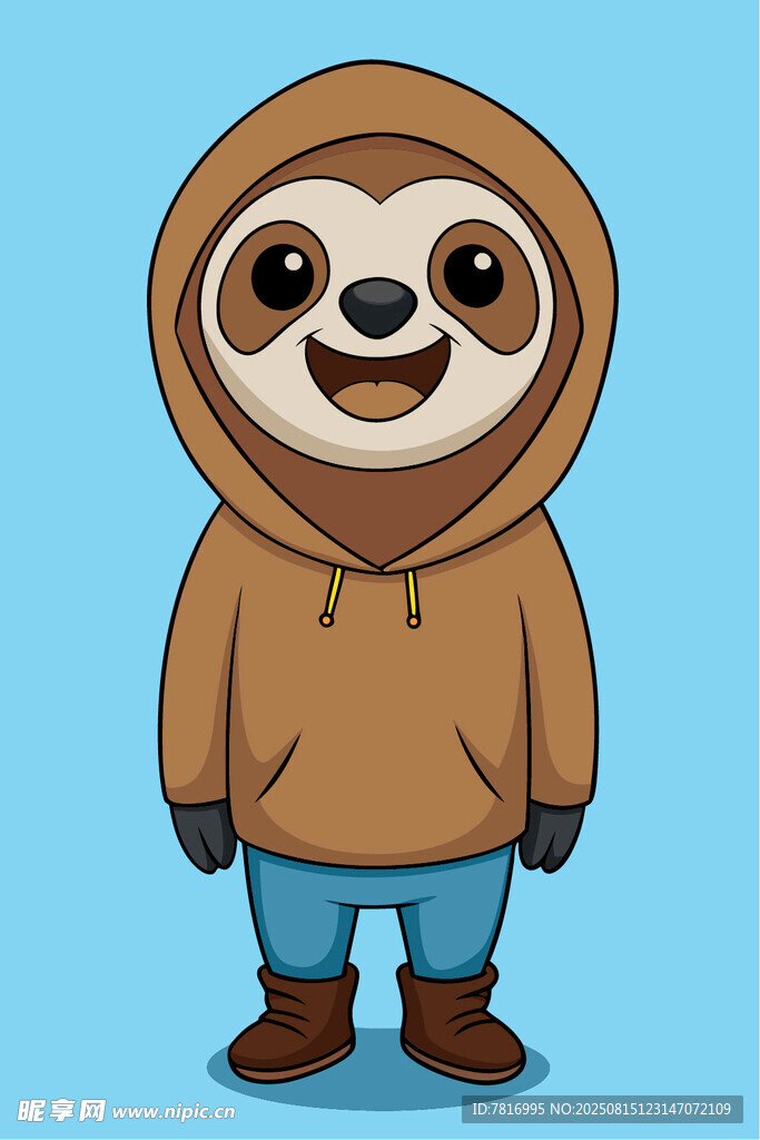 可爱树懒卡通形象