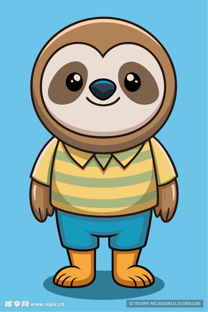 可爱树懒卡通形象