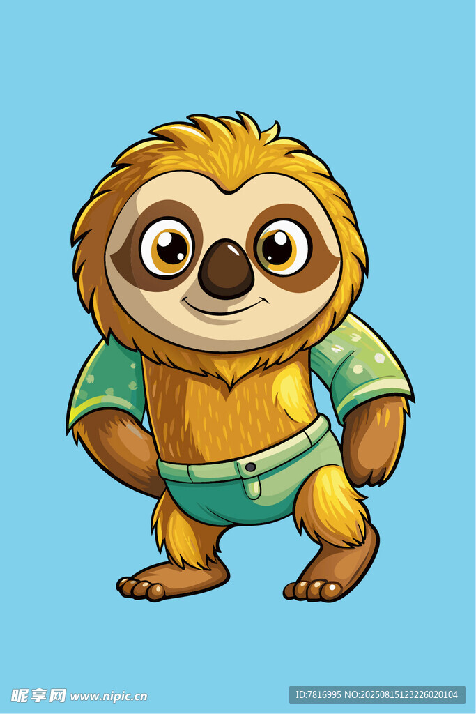 可爱树懒卡通形象