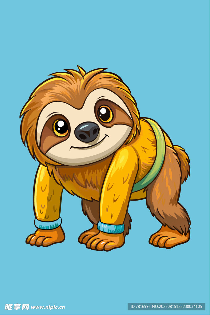 可爱树懒卡通形象