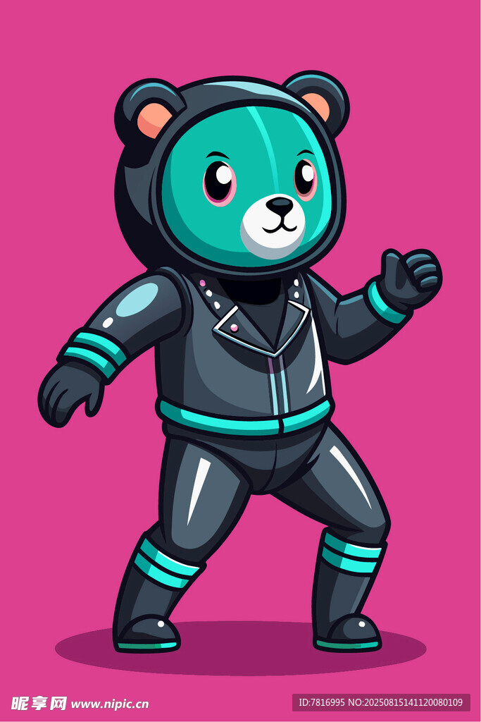 酷炫小熊宇航员