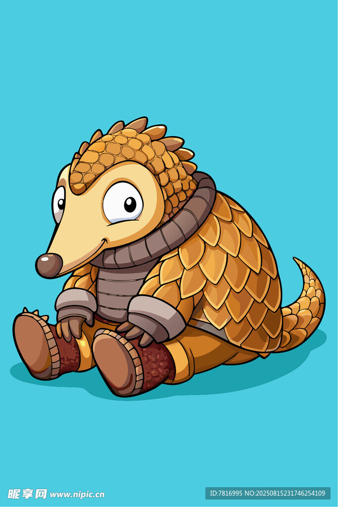 可爱穿山甲卡通形象