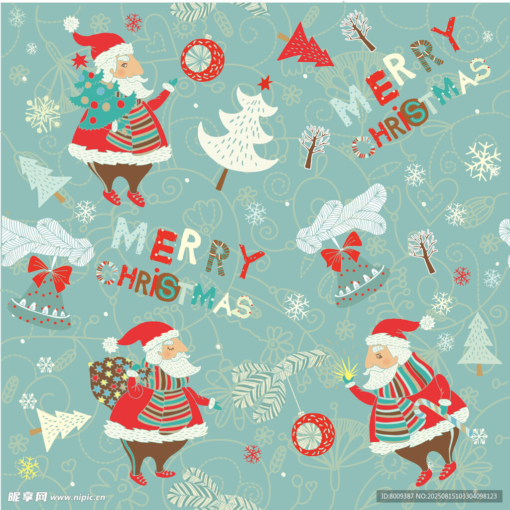 圣诞主题装饰图案设计