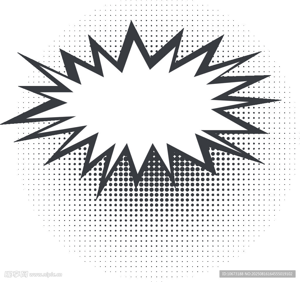 漫画风格爆炸形状图案