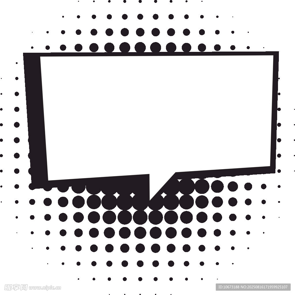 漫画风格空白对话框