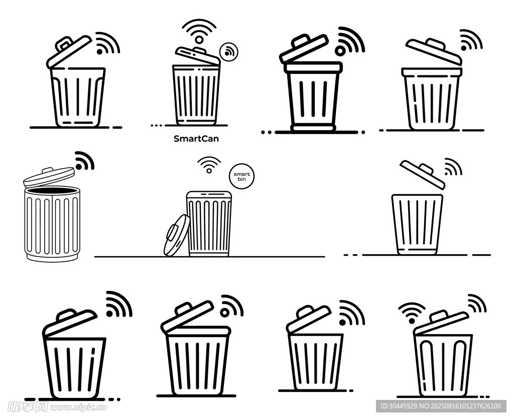 垃圾桶图案