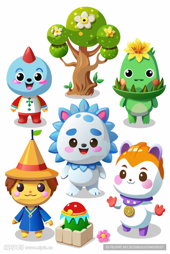 可爱卡通动物玩偶集合