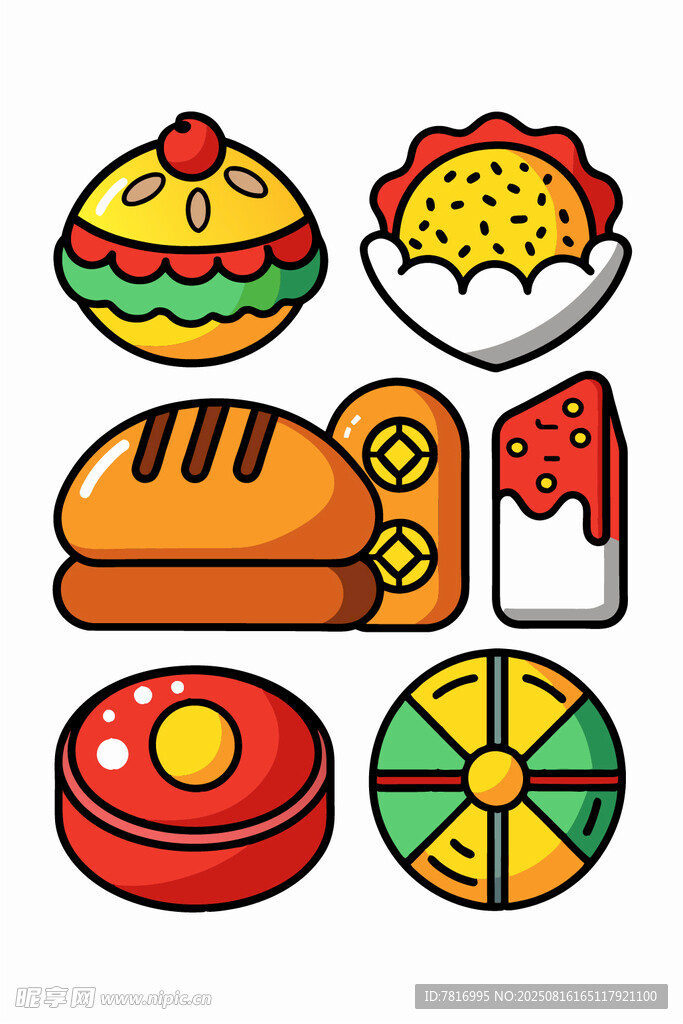 多彩美味糕点集合