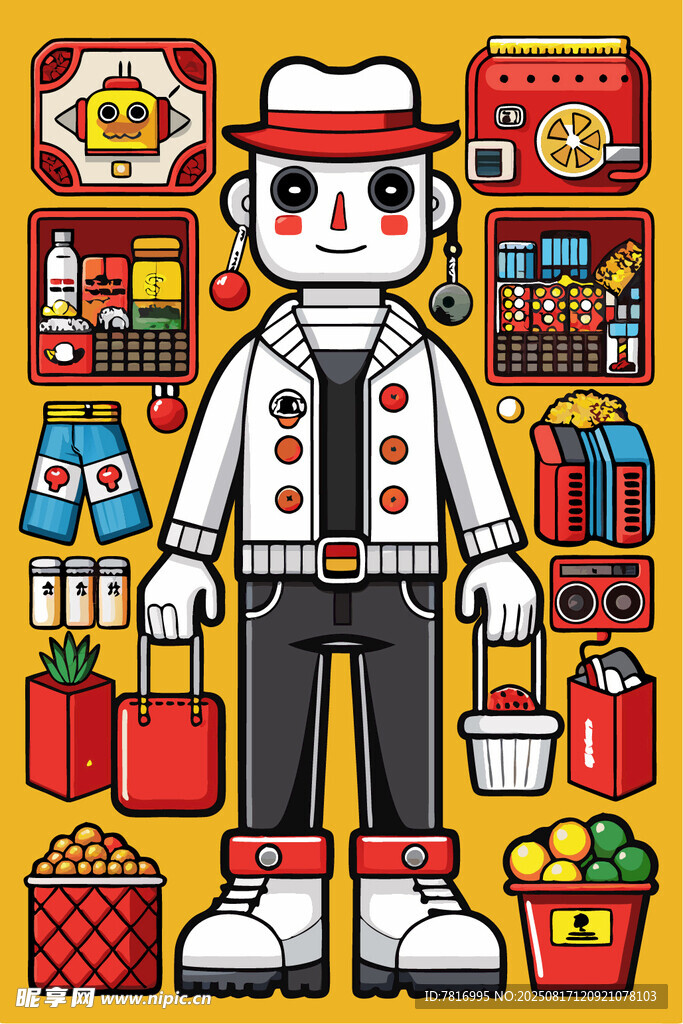 复古风机器人与周边商品