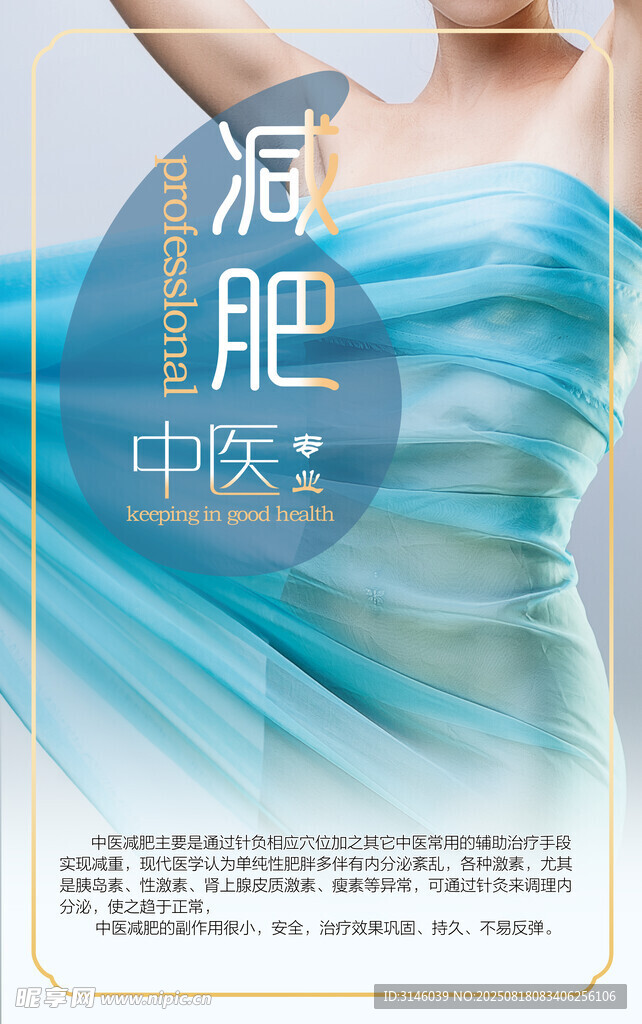 中医减肥宣传海报