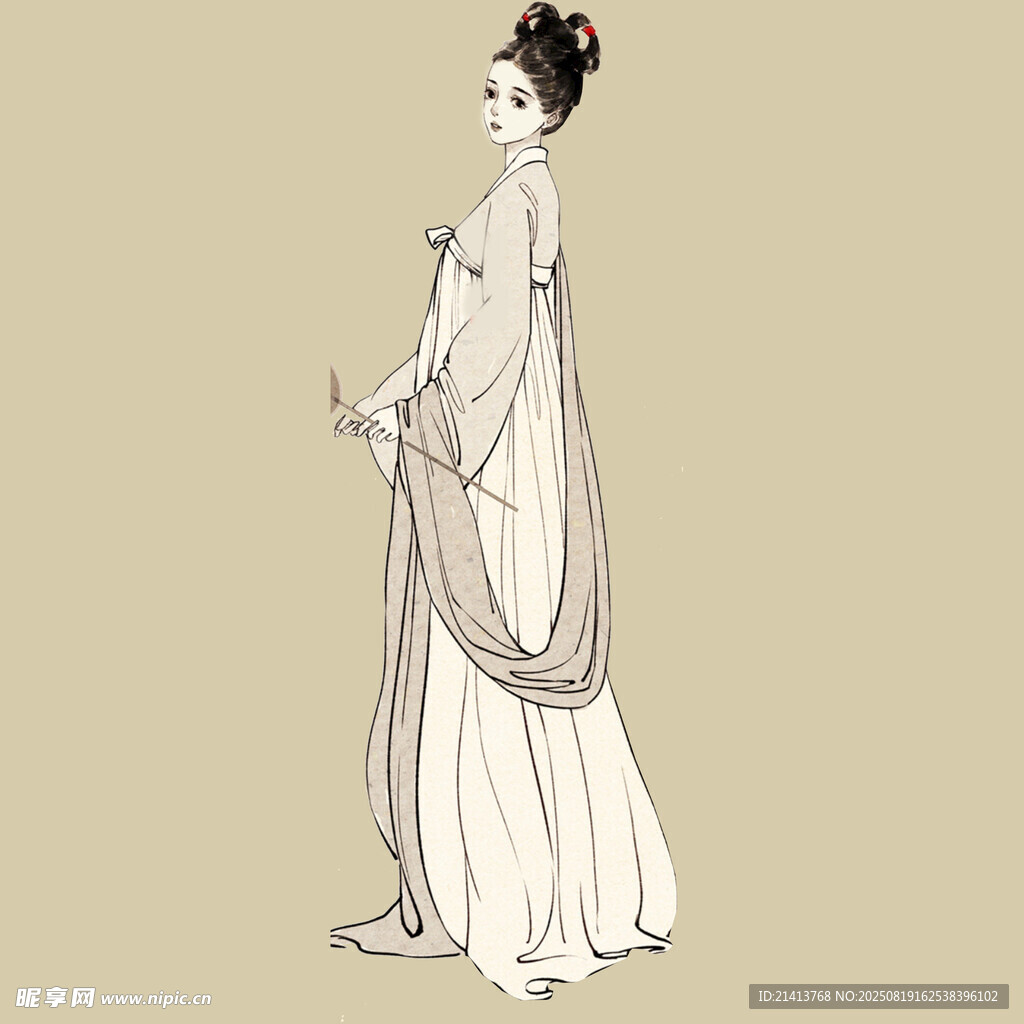 古风女子汉服优雅身姿