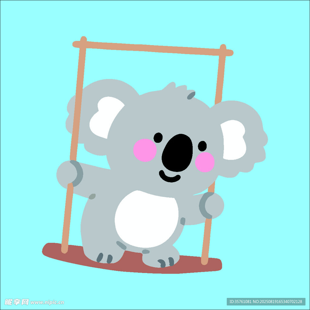 考拉创意抽象儿童手绘插画