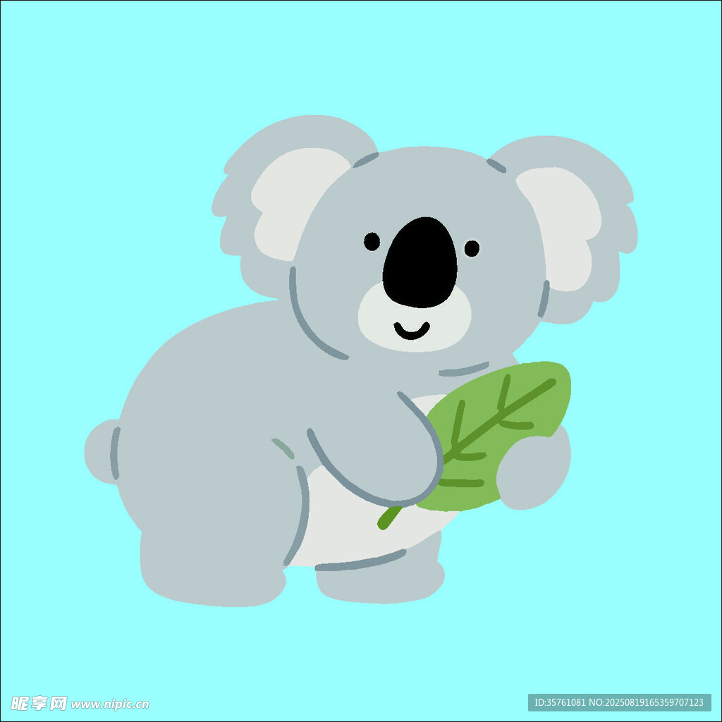 考拉创意抽象儿童手绘插画