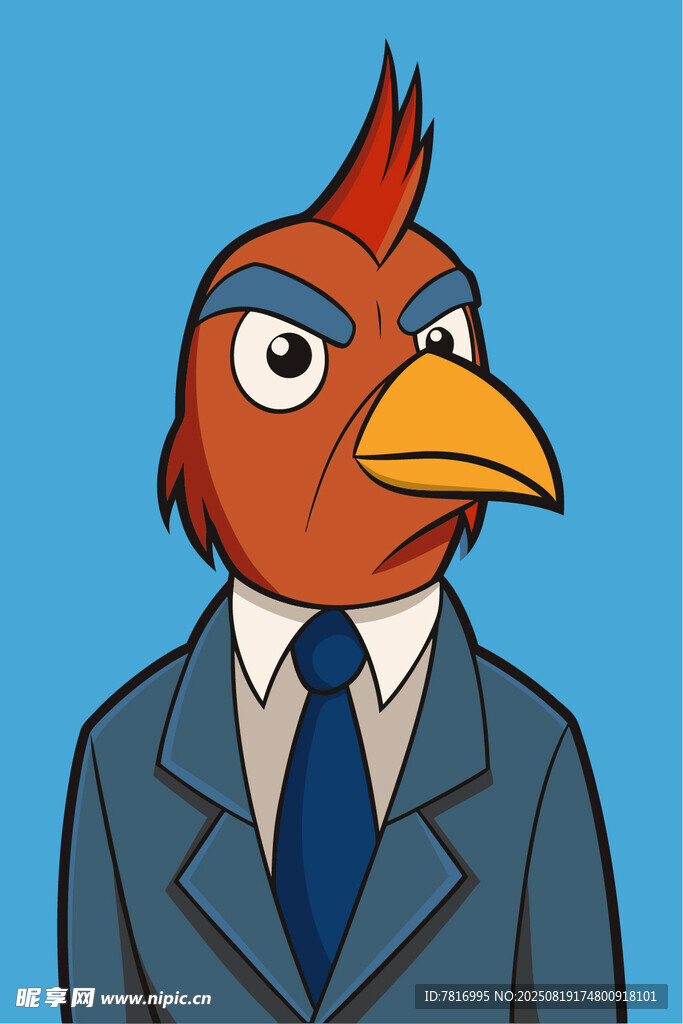 愤怒红鸟的商务形象