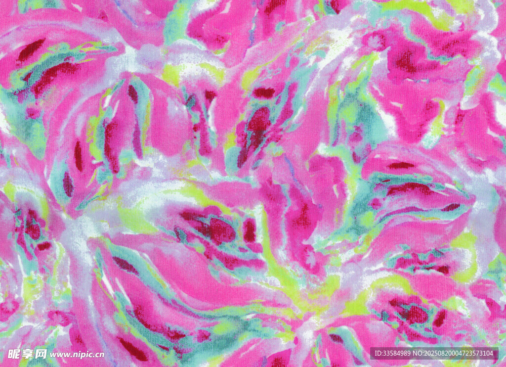 梦幻粉色流体艺术图案