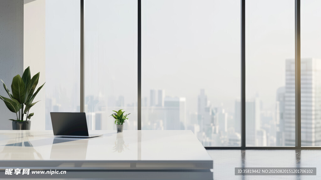 现代简约办公空间一角