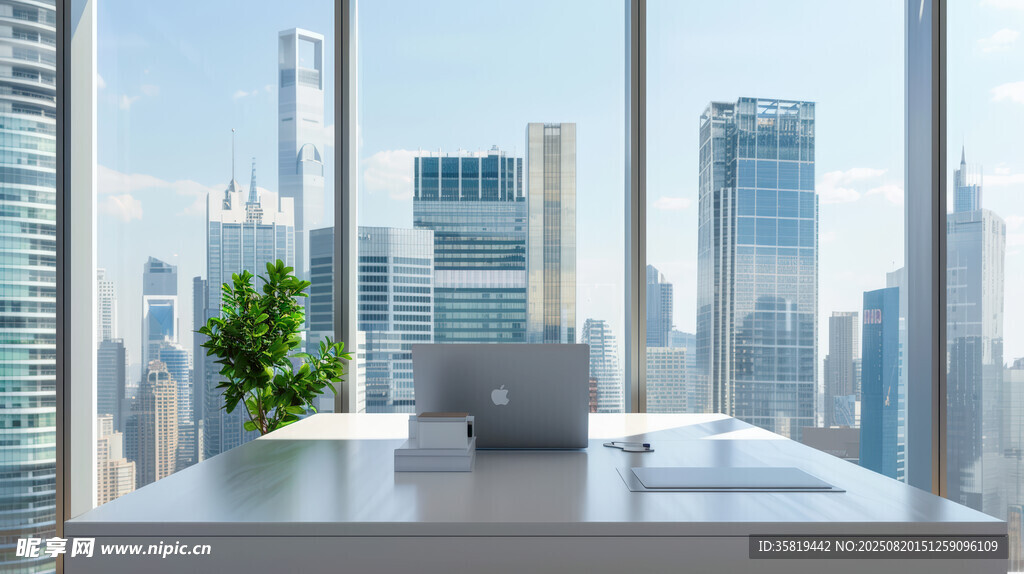 现代落地窗办公室景观