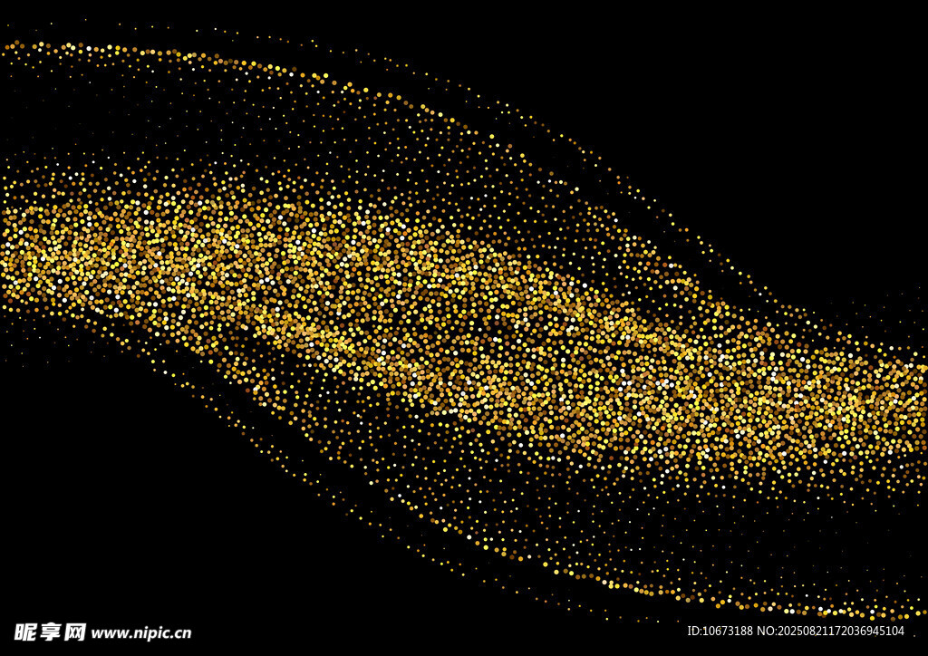 金色粒子波浪动感背景