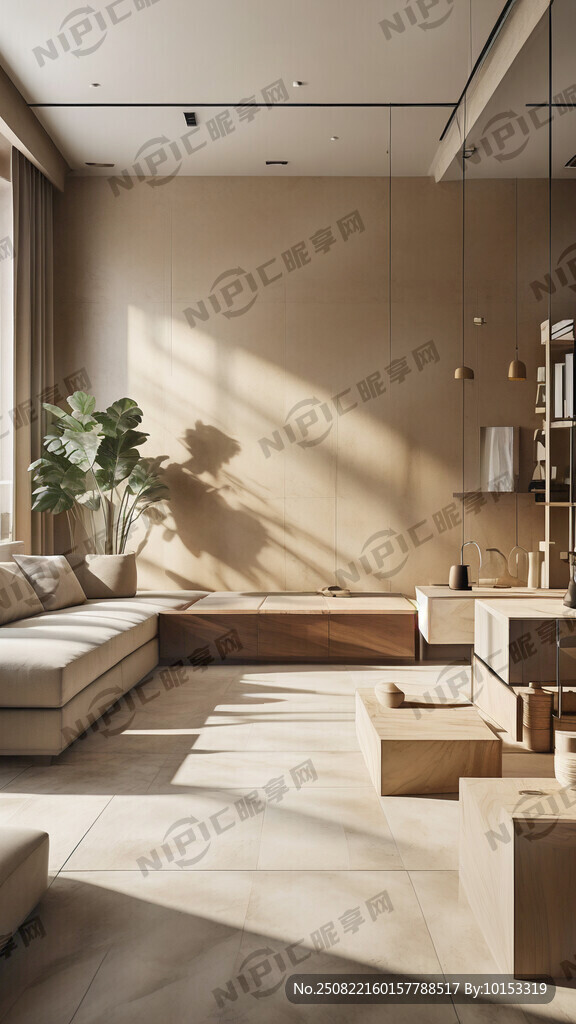 现在简约 客厅 米色系 精致