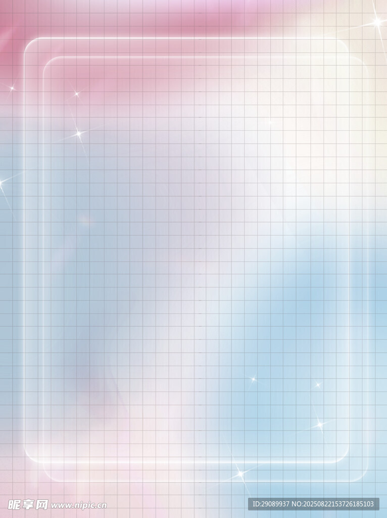 梦幻渐变透明边框背景图